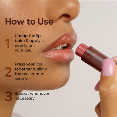 mCaffeine Tinted Lip Balm for Dry & Chapped Lips | 24 Hour Moisturization With Sheer Pink Tint | Choco Lip balm with Cocoa Butter & Berry Extract For Men & Women | For All Skin Types